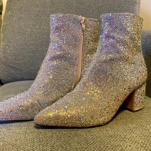 Rhinestone Betsey Johnson Heeled Ankle Boots